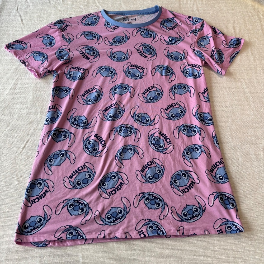 Disney‎ Lilo & Stitch Pink Sleep Shirt Nightgown Womens XS LZ35921GA - Picture 2 of 9